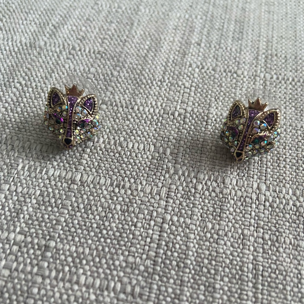 Betsy Johnson fox earrings